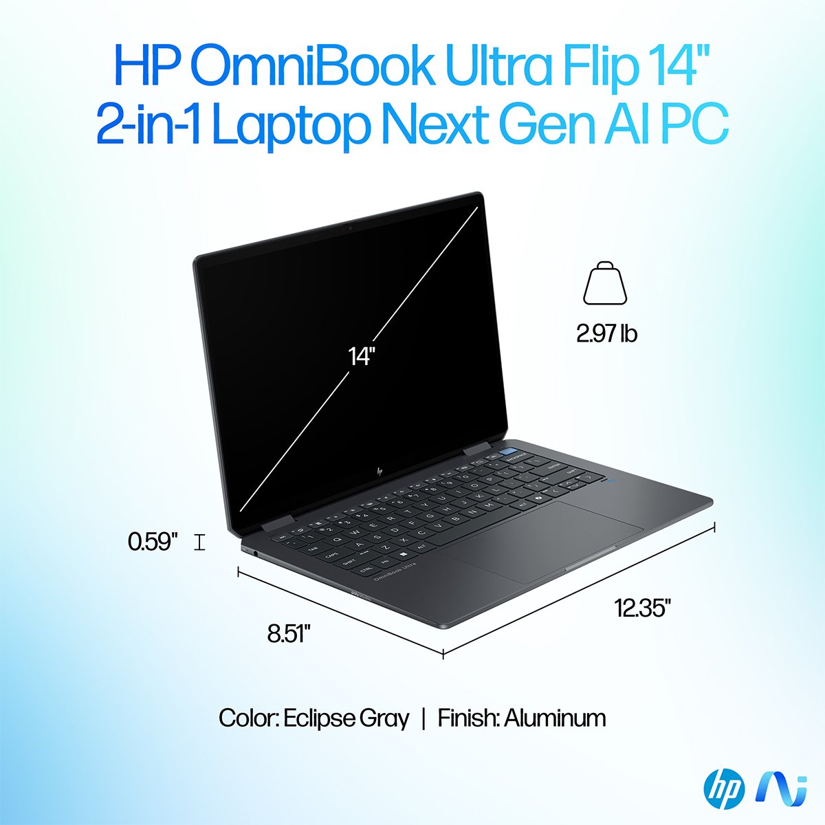 HP OmniBook Ultra Flip 14-fh0013dx – Intel Core Ultra 7 256V, 16GB RAM, 1TB SSD, 14" 3K OLED Touch 2-in-1 Laptop - Image 13