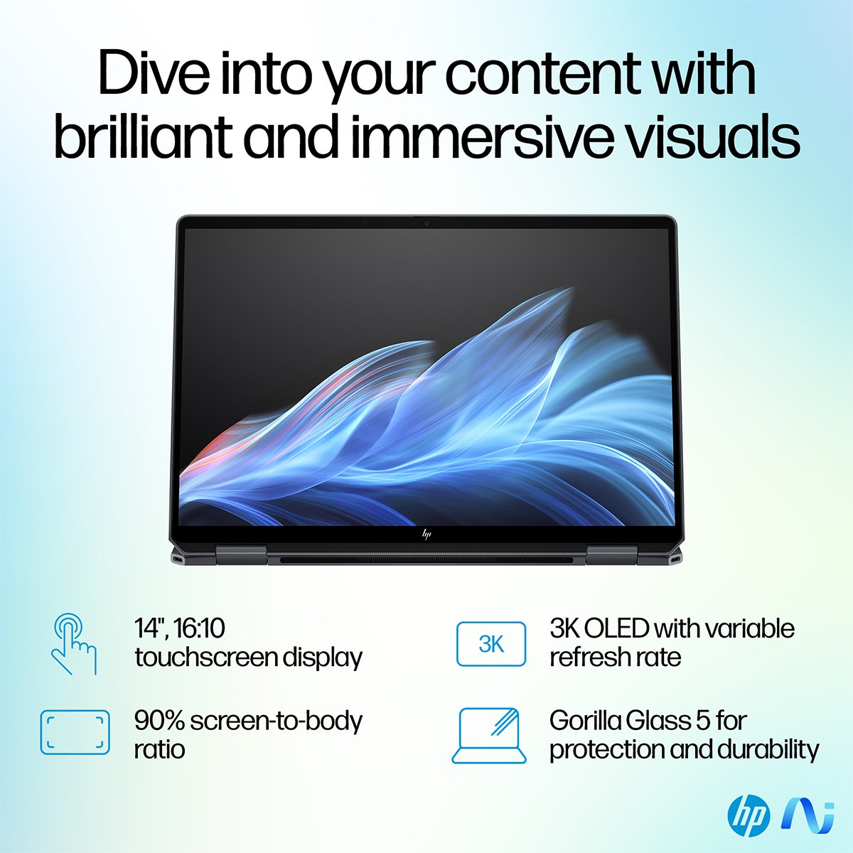 HP OmniBook Ultra Flip 14-fh0013dx – Intel Core Ultra 7 256V, 16GB RAM, 1TB SSD, 14" 3K OLED Touch 2-in-1 Laptop - Image 12